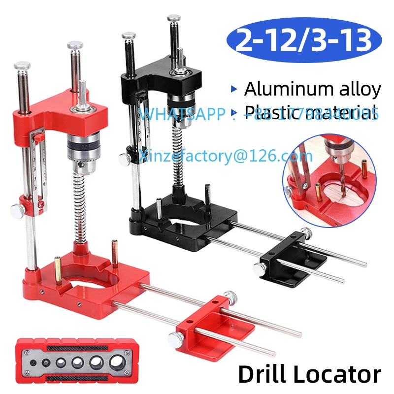 

Customizable Woodworking Drill Locator Drilling Jig Punch Locator Holder Drill Guide Fixture with Scale Precise Positioner Woodw