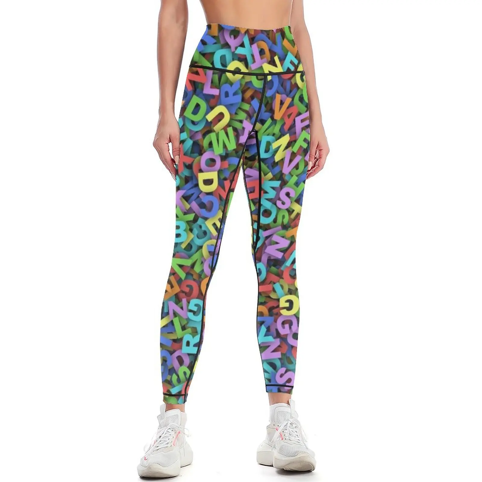 

Alphabet Leggings jogging pants gym pants sports tennis for Womens Leggings