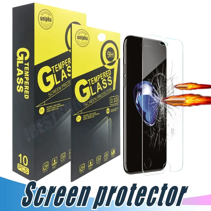 

Tempered Glass Screen Protector Film For iPhone 15 14 13 12 Mini 11 Pro X Xs Max 8 7 Plus Samsung A22 A32 A33 LG Stylo 5 6 Xiaom