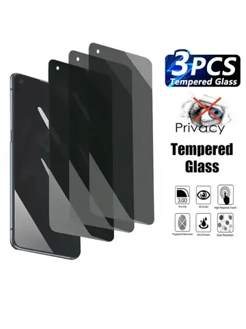 개인 화면 보호대, Realme 5 6 7 8i 9 Pro Plus 10 Pro Q2 5 Pro X2 50 GT 마스터 안티 스파이 강화 유리, 3 개