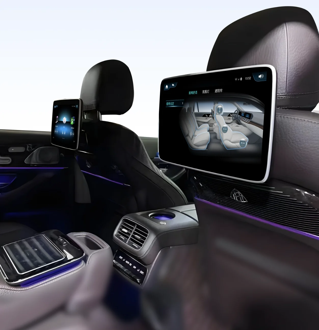 11.6 Inch Android Car Monitor Head Rest Screen For Mercedes Benz GLS GLE G-class 2024+