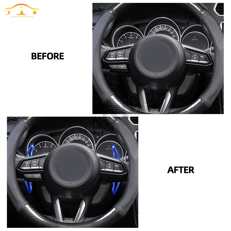 Accessories 2pcs For Mazda 3 6 CX-4 CX4 2013 CX5 CX-5 2016 2017 2018 & Atenza Axela 2014-2018 Steering Wheel Direct Shift Paddle