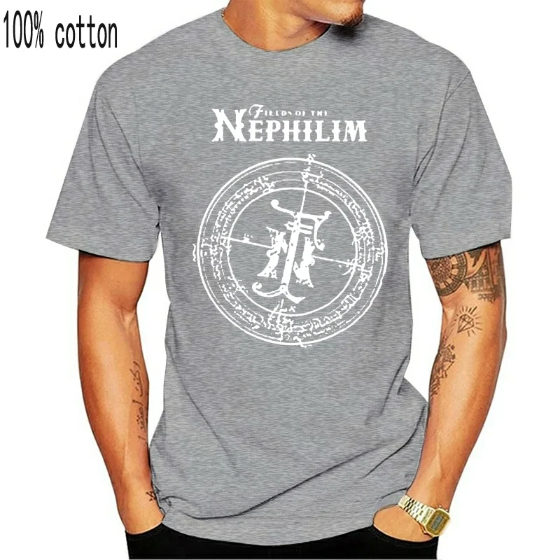 New Fields Of The Nephilim Classic Logo 100% Cotton Licensed FOTN T-shirt 100% Cotton Short Sleeve O-Neck Tops Tee Shirts 2018