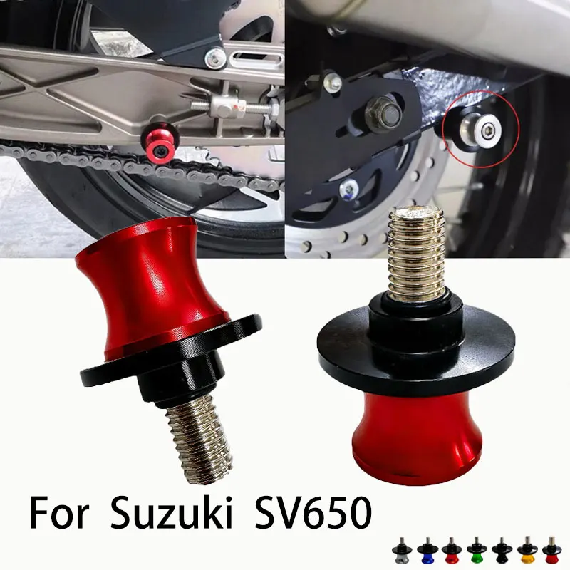 2pcs M8 For Suzuki SV650 SV650S SV 650 S 1999-2024 2025 Motorcycle CNC Swing Arm Spools Sliders Swingarm Screw Stand