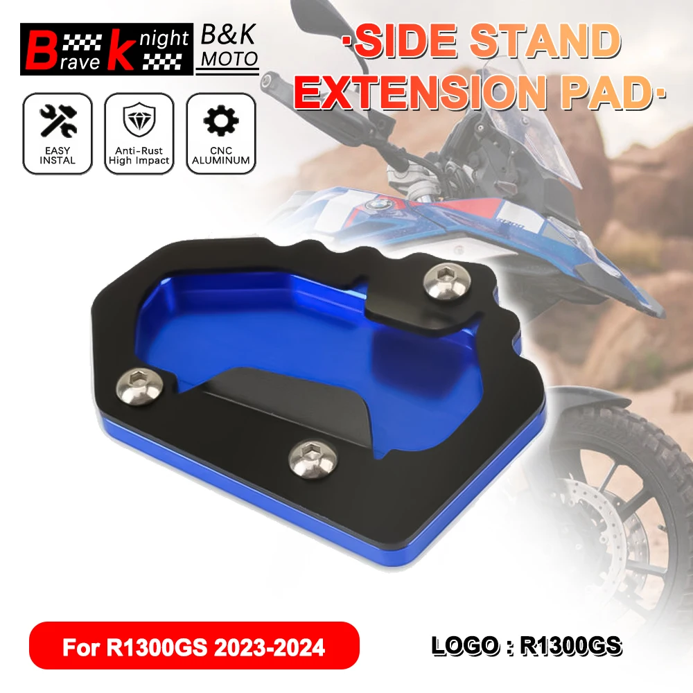 

R1300GS 2024 CNC Aluminum Side Stand Extension Pad Motorcycle Kickstand Foot Support Plate Enlarger for BMW R1300GS 2023-2024