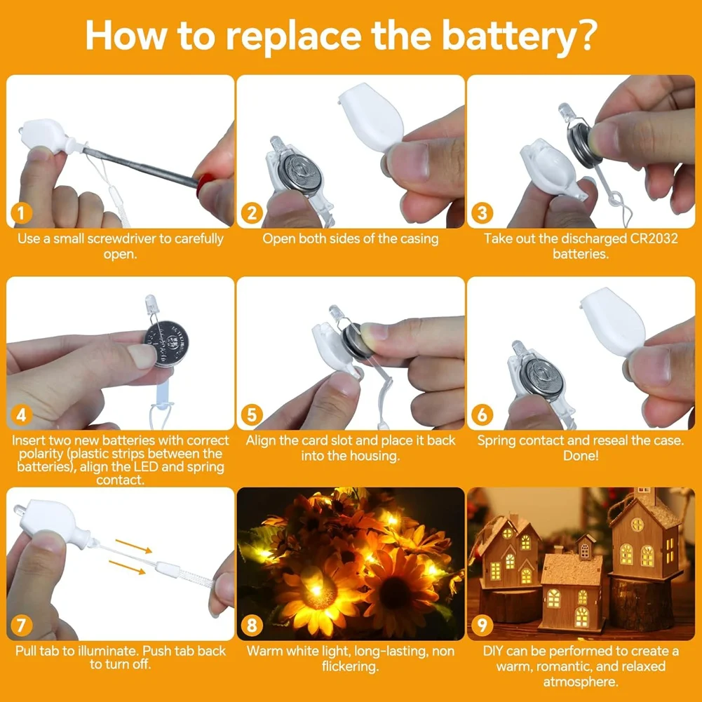 【Penawaran Besar】Lampu Balon LED Mini Putih Hangat Paket 15, Lampu Lentera LED Dengan Baterai Untuk Pesta, Pernikahan, Dekorasi Liburan