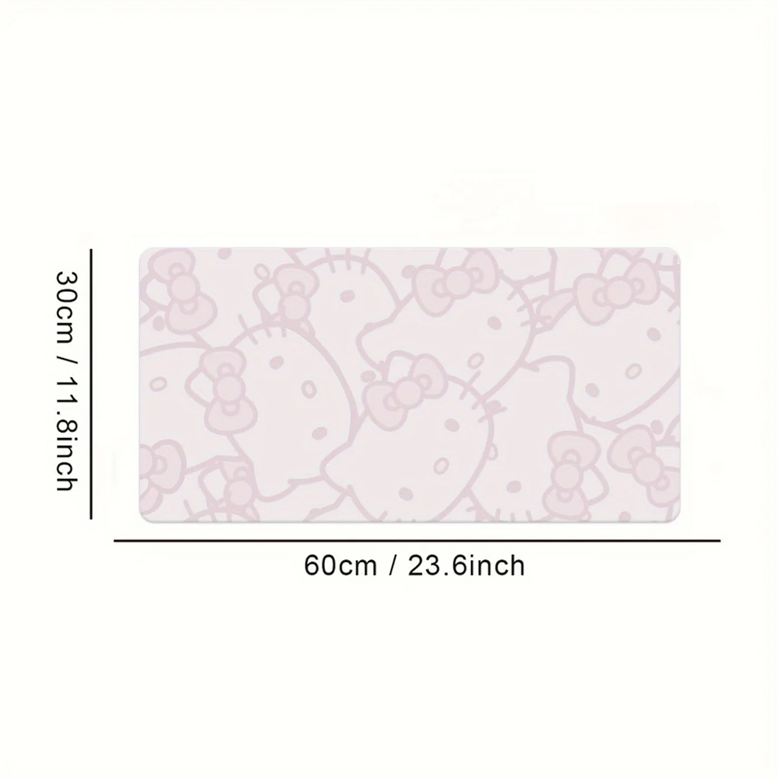 Tappetino per mouse e tappetino da scrivania Sanrio Hello Kitty: superficie morbida da gioco, design ovale/rettangolare impermeabile e antiscivolo, graziosi fiocchi rosa