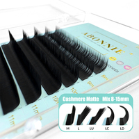 ABONNIE J/B/L/M/LC/LD/LU Curl Cashmere Matte Lash Extensions Mink Lashes Individual Natural False Eyelashes