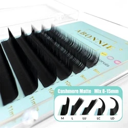 Abonnie L/M/LC/LD/LU Curl Classic Eyelash Extension Cashmere Matte Material 8-15mm L curl  Individual Lash Extensions