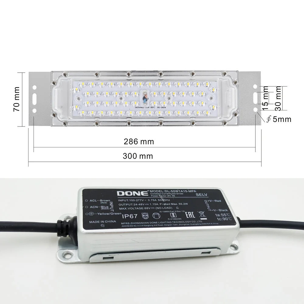 Led Module 50W Straat Diy Verlichting Met Power Waterdichte IP67 Tuin Licht Rechthoek Aluminium Schijnwerpers Universele 110V 220V