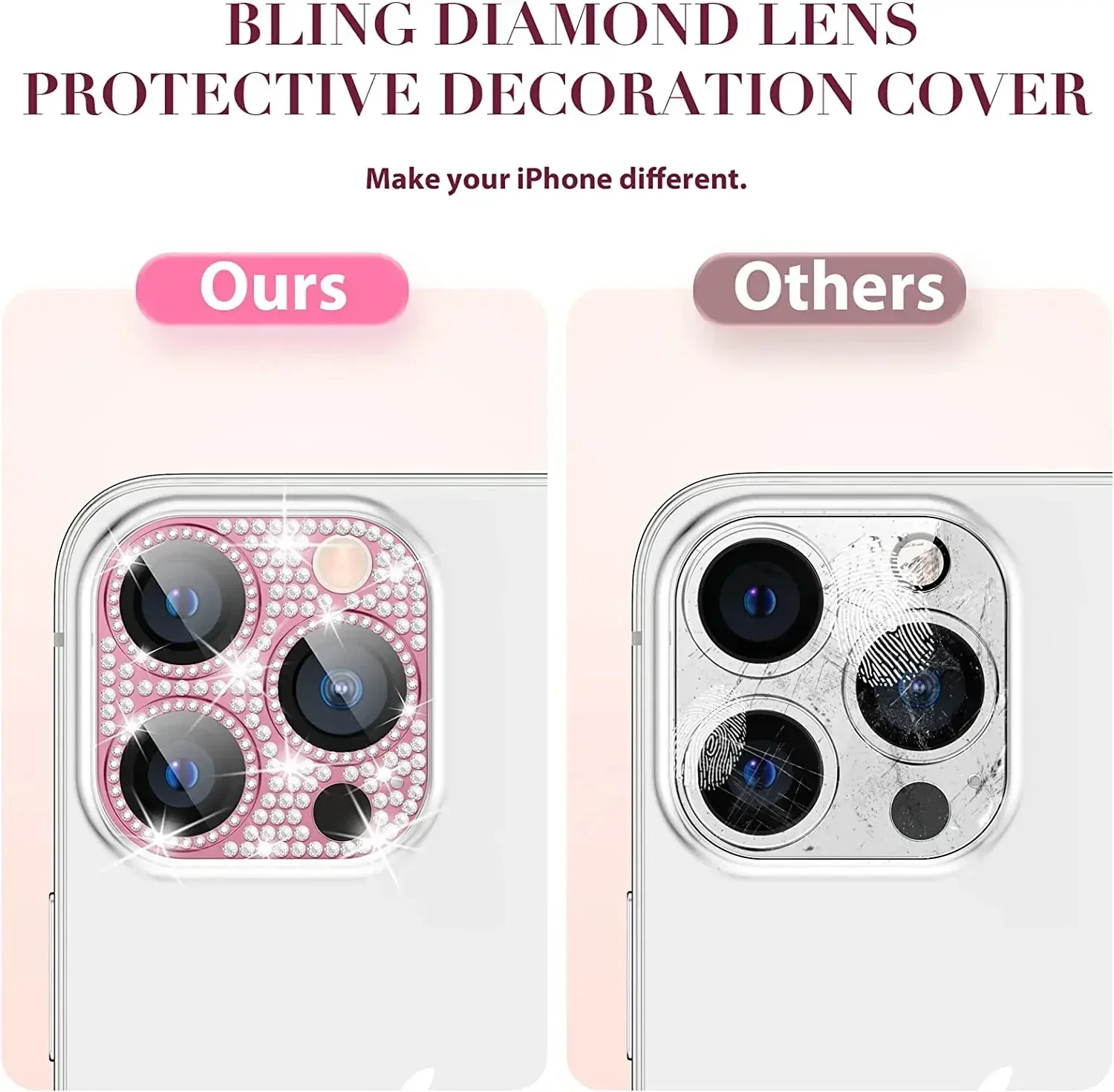 فاخر حجر الراين الماس بريق حامي عدسة الكاميرا آيفون 15 برو ماكس 13 14 زائد 11 12 Mini 13pro زجاج عدسة الملحقات