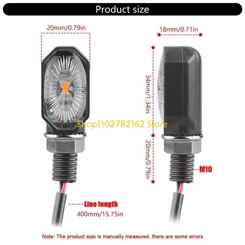 547B Motorcycle LED Turn Small Ellipsoid Housing Simple DIY Mounting