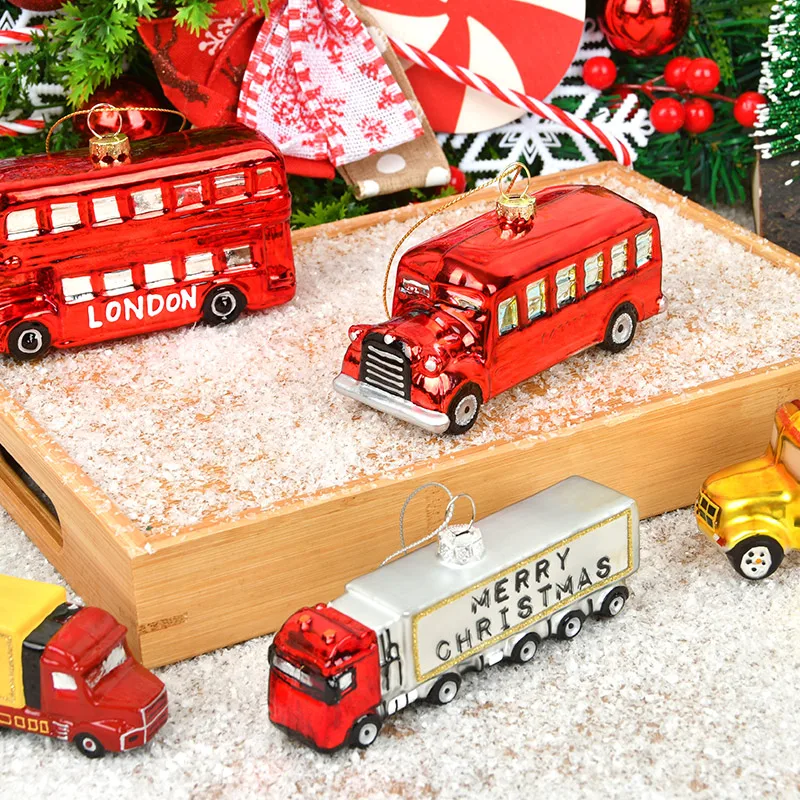 

Christmas Decorative Glass Shaped Bus