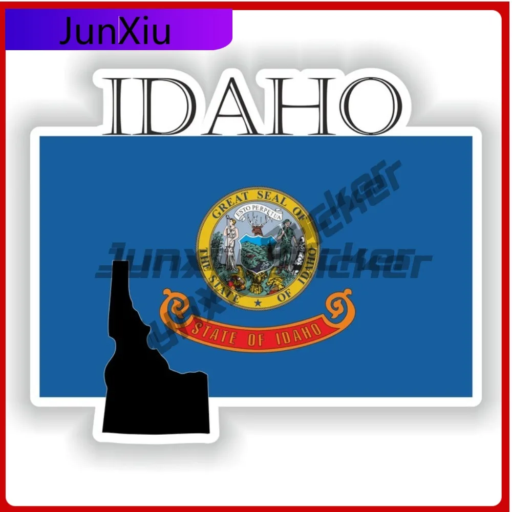 

Idaho Usa National Emblem Map Shape Sticker Anti Scratch Waterproofing Exterior Decals Front Bumper Sticker Funny Decoration Pvc