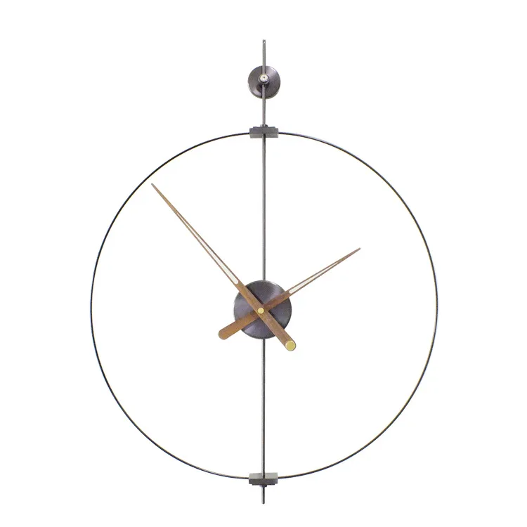 

No punching, invisible, hook, Nordic, modern, Spanish, wall clock, aluminum, electroplating
