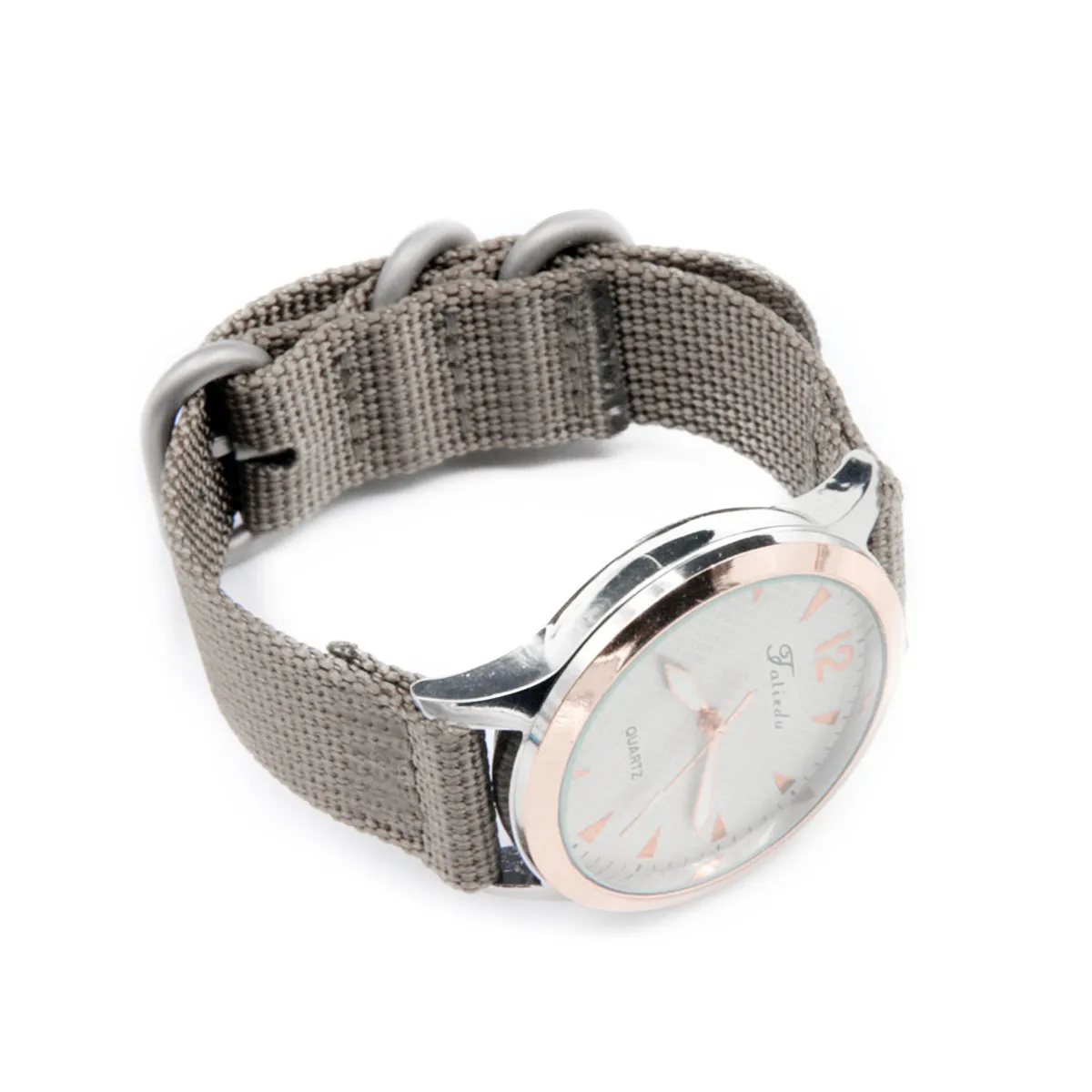 20Mm Nylon Watch Strap Heavy Duty Smooth Seamless Stainless Steel Clasp Chic Stylish Watch Band Replacement Khaki