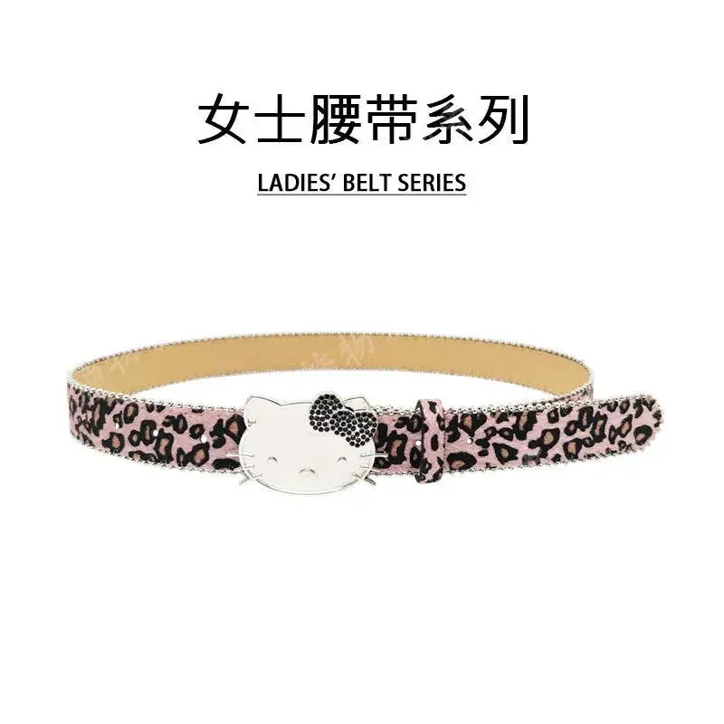 Sanrio New Cute Sweet Style Belt Hello Kitty Belt Cartoon Star Y2K Hot Girl Style Japanese Style Student Belt Girl Decorate Belt