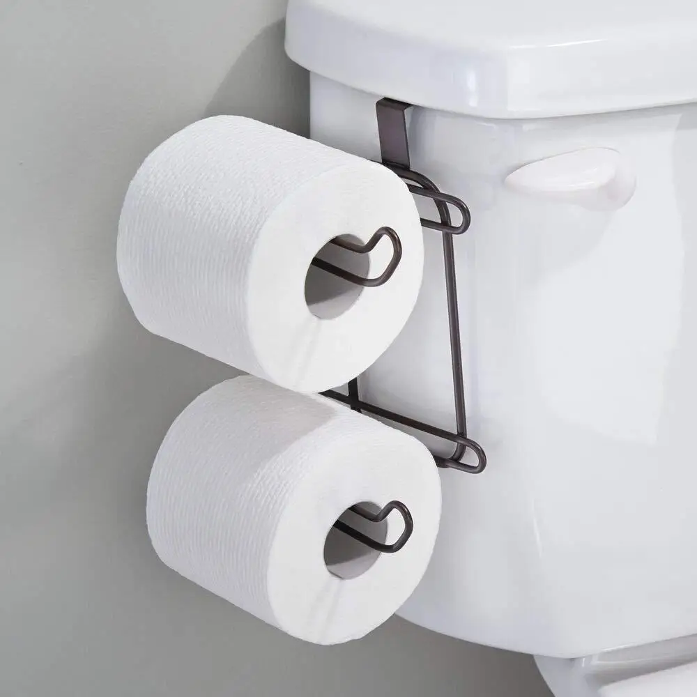 Toilet Paper Holder Steel No Drill Kitchen Storage Bathroom Accessories Wall Mounted Tissue Rack Paper Shelf Towel Hanger