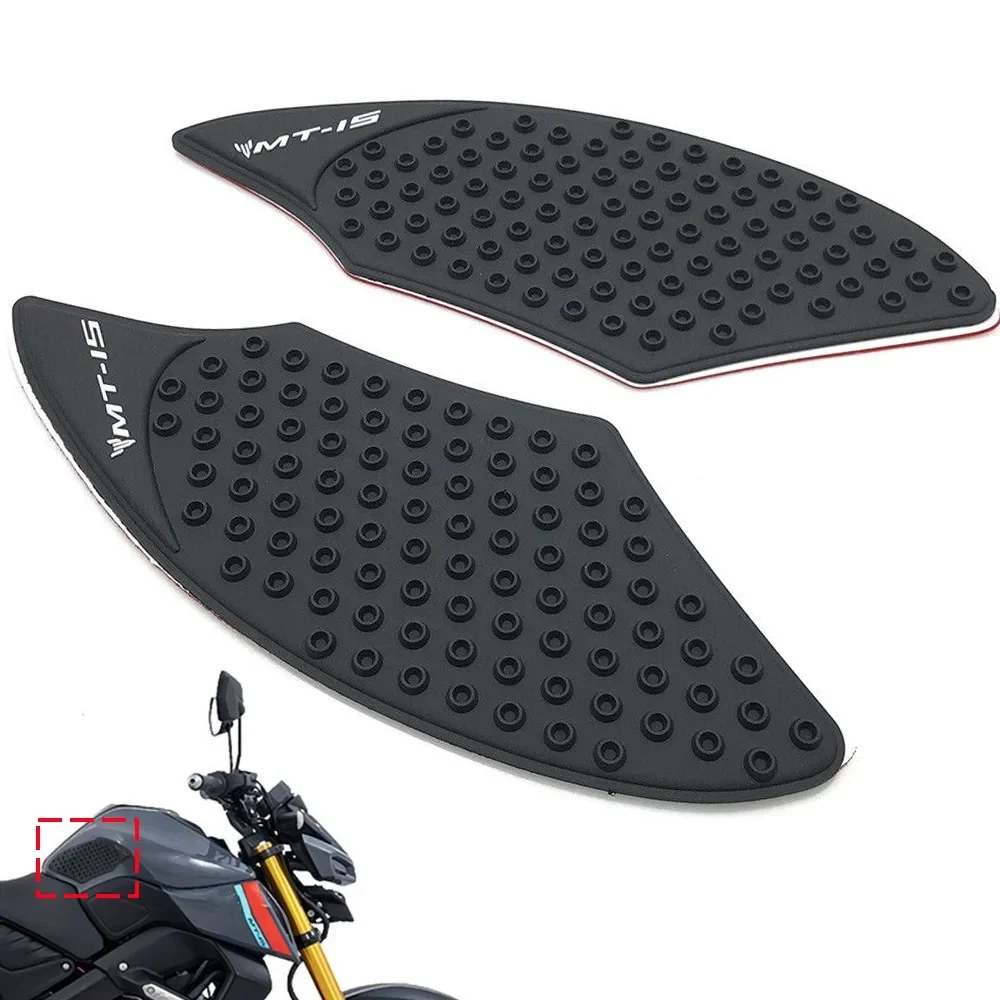 Fuel Tank Side Knee Anti Slip Silicone Pads -Enhance Grip Stability Style Riding for yamaha  mt 15 mt-15 2019-2021