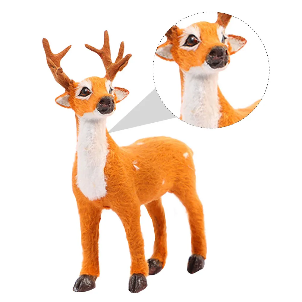 Kleine ronde hoek herten decor Premium materiaal Stevige basis Tafelblad Desktop Layout voor kerstfeest Slaapkamerstudie