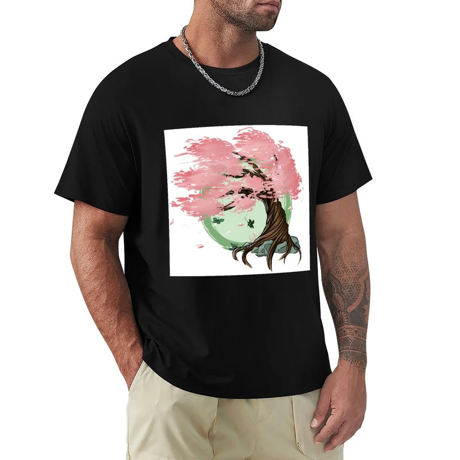 

Cherry/Sakura Tree T-Shirt Trendy Casual Short Sleeve Shirt