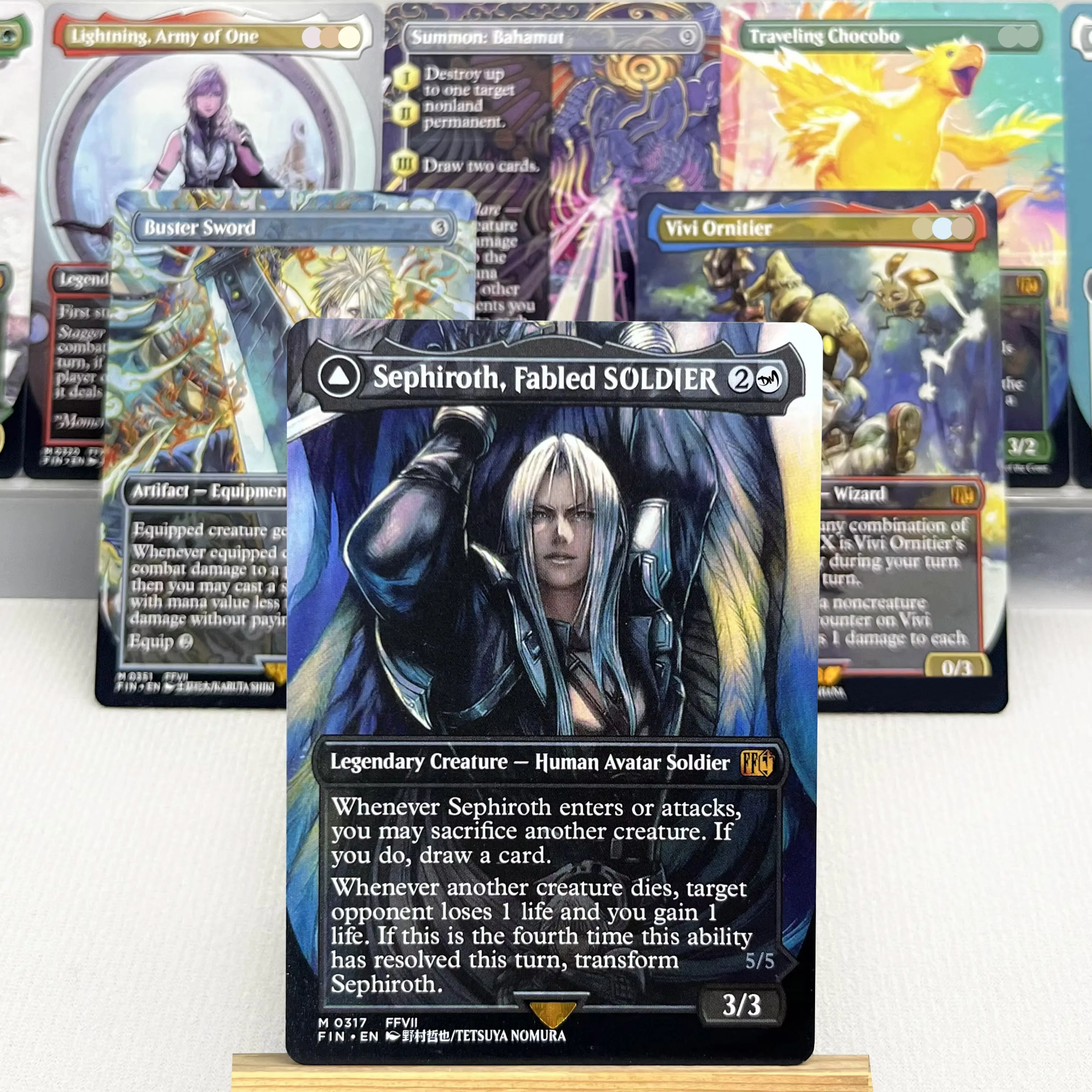 FIN HOLO14-I01 Cartões mágicos proxy Tcg Sephiroth, Fabled SOLDIER Vivi Ornitier Buster Sword Squall, SeeD Mercenary Gathering
