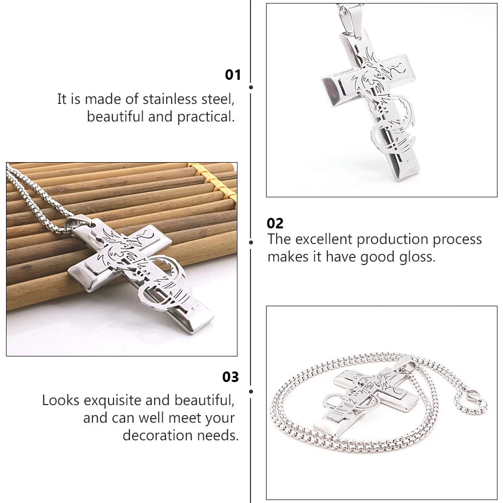 

1Pcs Stainless Steel Chinese Dragon Creative Design Delicate Clavicle Chain Fashion Jewelry Accessory