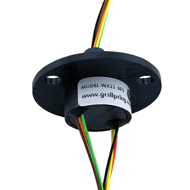 Small current micro slip ring OD22 6-way circuit 2A current induction cooker cap type slip ring UAV electric slip ring