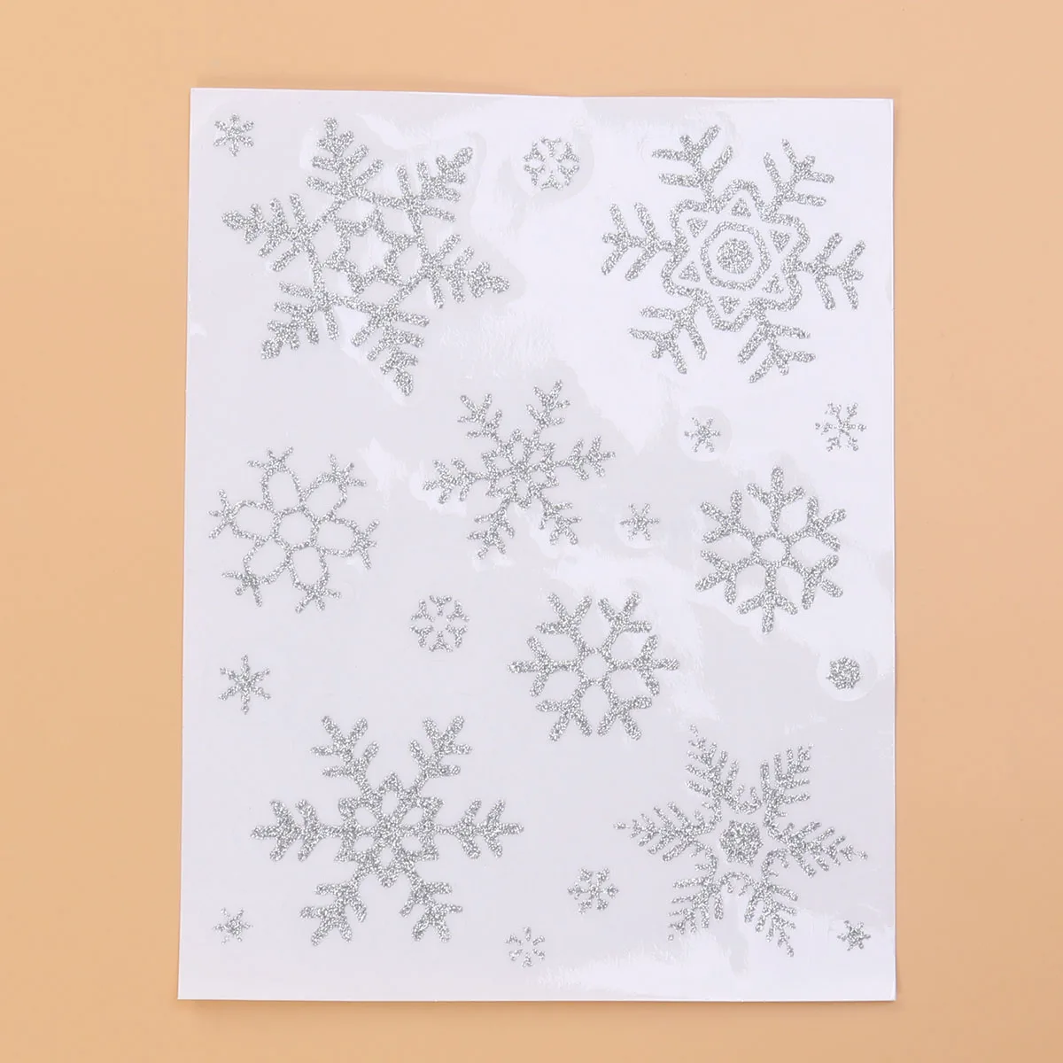 

4Pcs Window Sticker Christmas Snowflake DIY Set Silver Christmas Stickers for Home Store Decoration Enhance Festival Mood