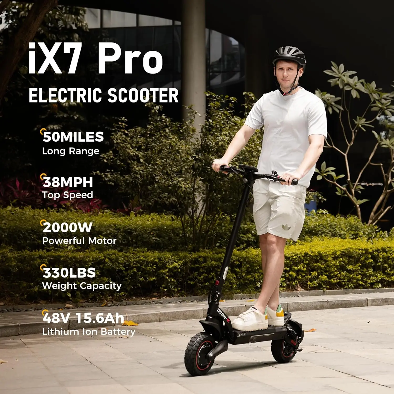 Electric Scooter, 40/43/50 Miles Long Range & 28/38 MPH Top Speed E Scooter, 10