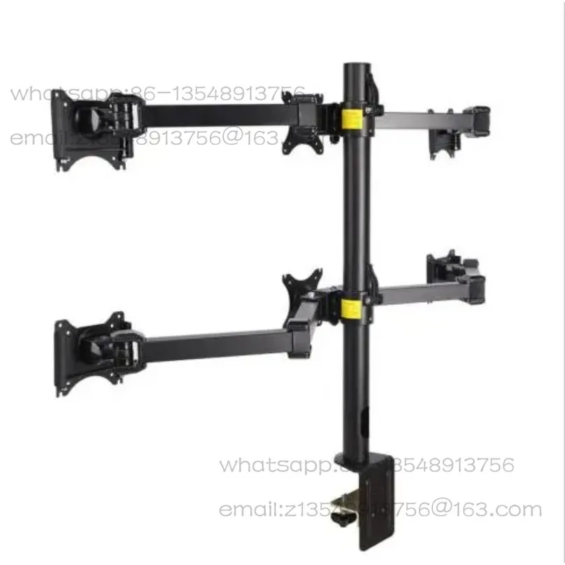 Dual-screen monitor bracket, base type up and down splicing, three or four-screen desktop type, universal without punching