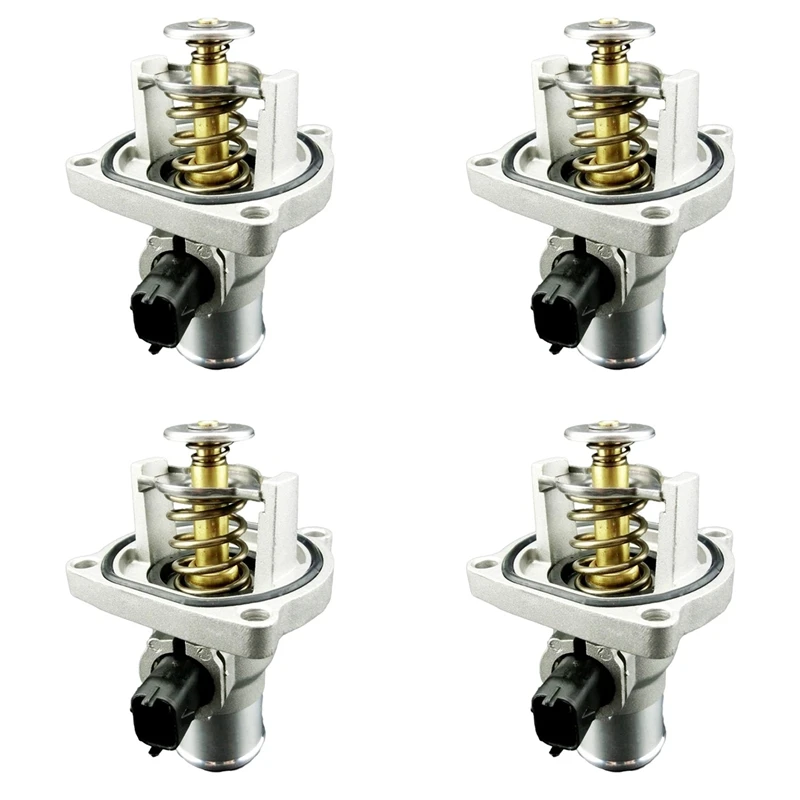 4X Car Engine Coolant Thermostat Assembly + Housing For Chevrolet Aveo Cruze Sonic 96984104 55578419