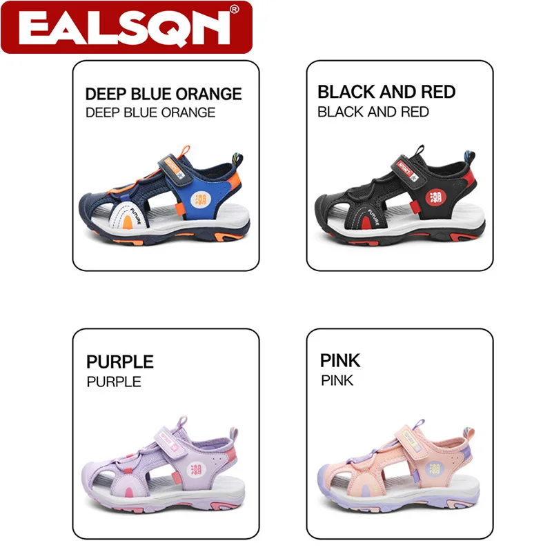 Summer Beach Shoes Kids Closed Toe Anti-collision Sandals Breathable Children Casual Walking Sandals For Boys And Girls