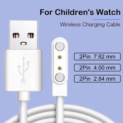 Universal 2Pin 2.84mm 4mm 7.62mm 4Pin Strong Magnetic Charge Cable USB Charging Line Cord Black White For Smart Watches