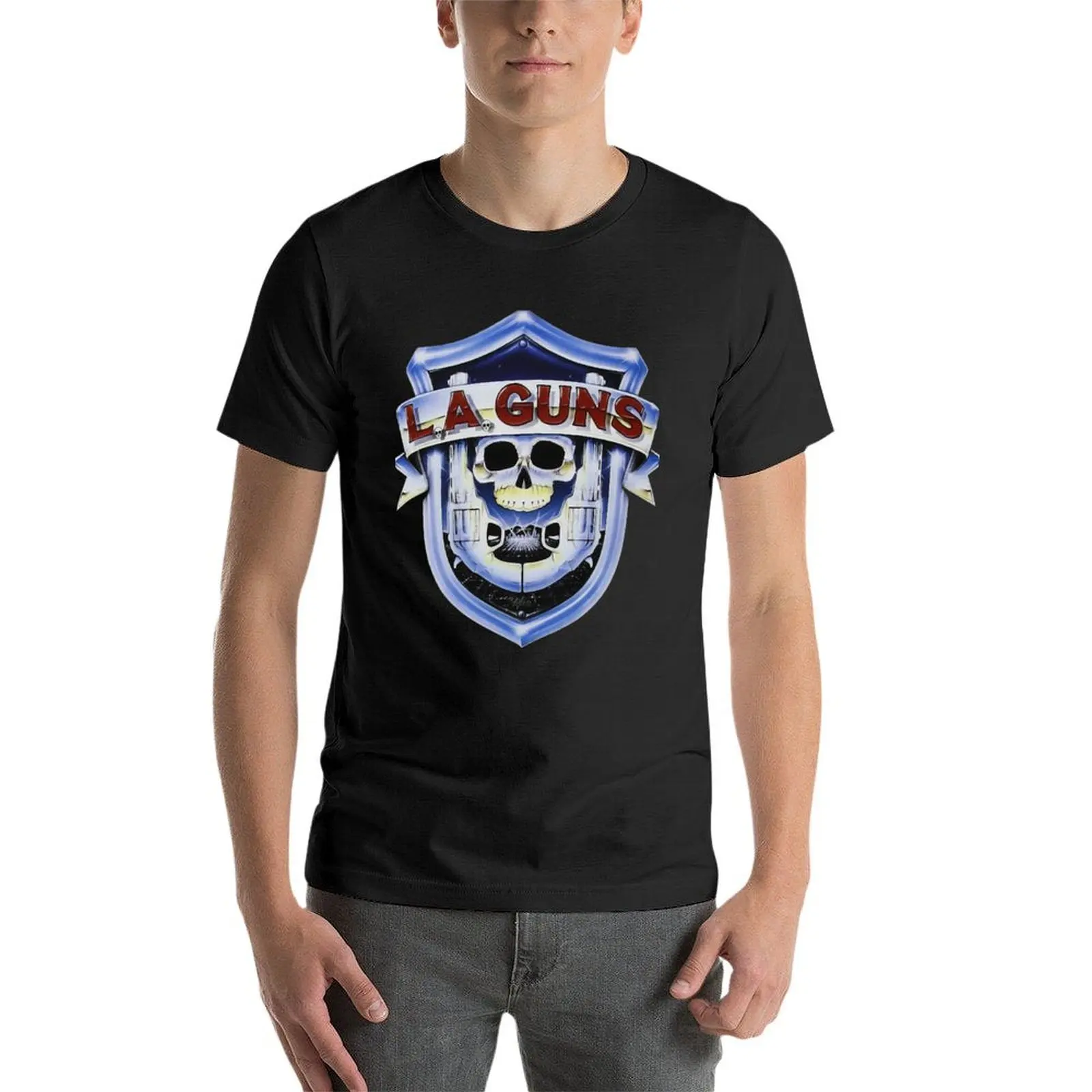 LA Guns T-shirt kawaii clothes customs blanks boys whites Men's t shirts