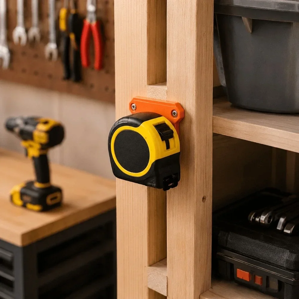 Tape Measure Holder 2 Pieces Universal Tool Clip For Men Belt Loop Gift Suitable For Tape Measures Workshop Garage Organizer