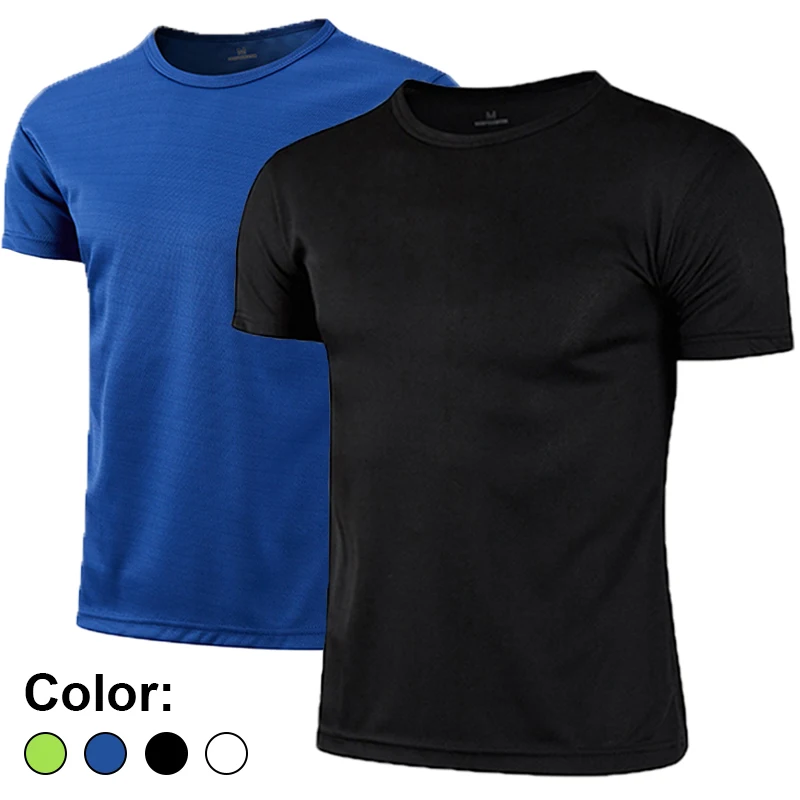 We.Fine Fashion Men Quick Dry Short Sleeve Sport T Shirt Gym Fitness Shirt Running Teenager Breathable Sportswears