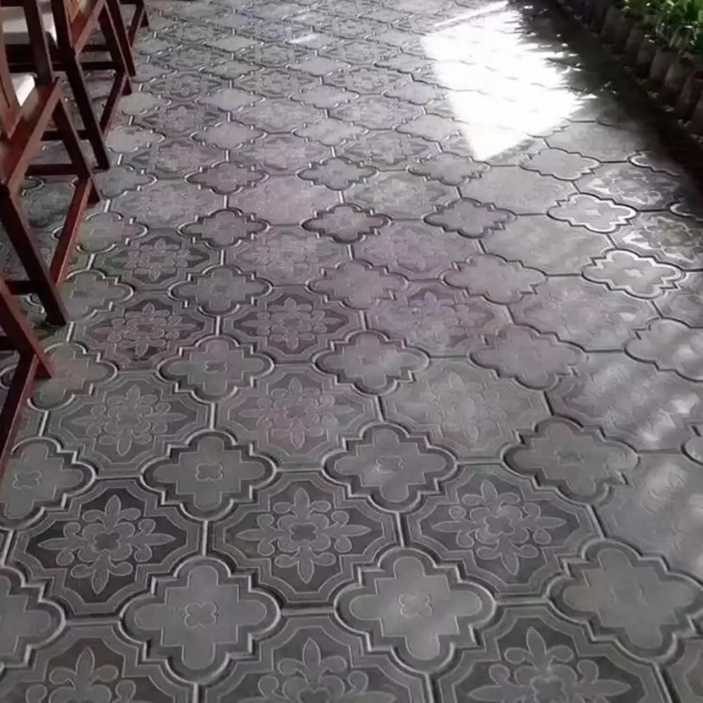 2Pcs/Set 30cm Paving Brick Mould Plastic Big Small Flowers Concrete Path Maker Mold Reusable DIY Stepping Stone Paver