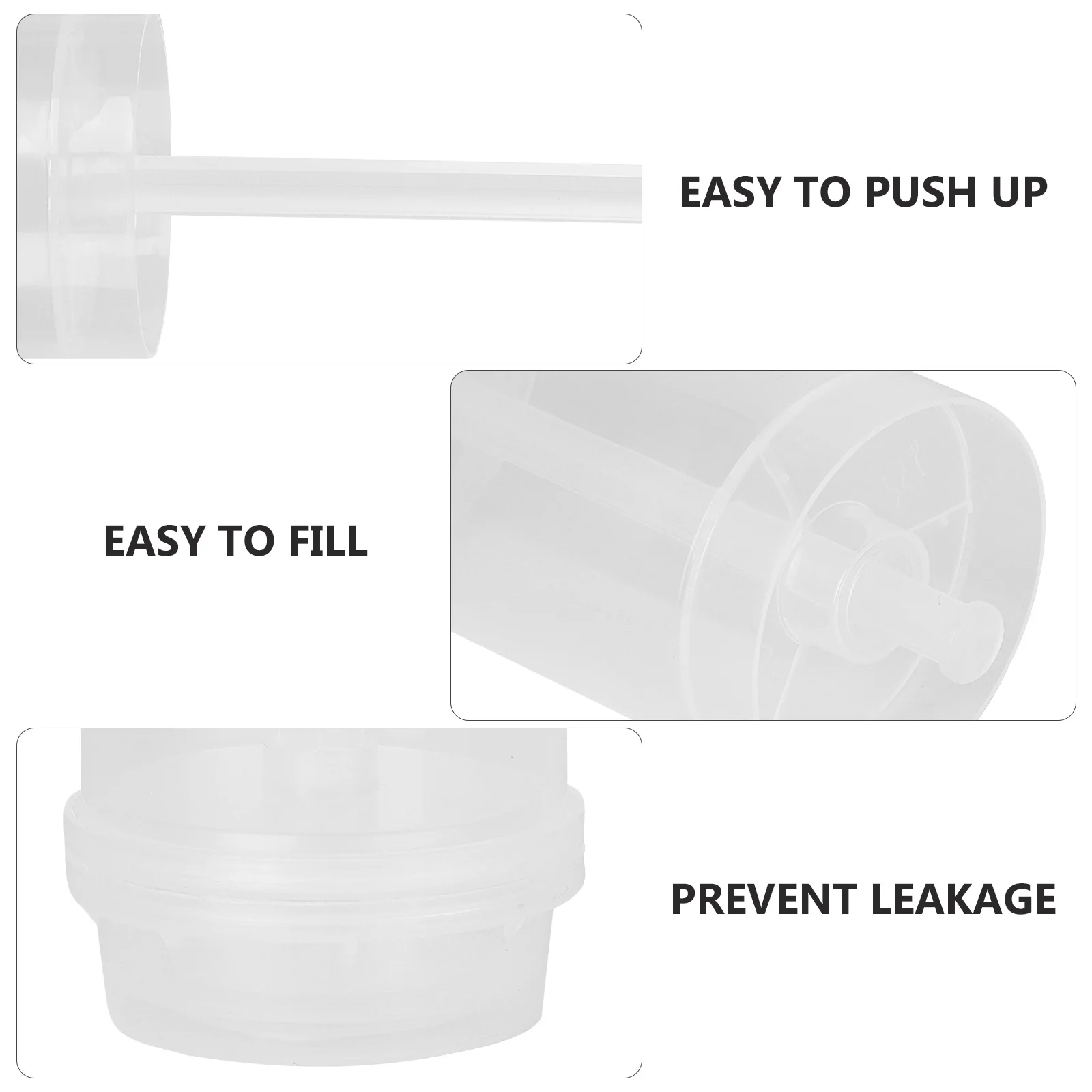 

40Pcs Pushable Cake Holders Cylinder Cake Mold Plastic Push Pops Containers Easy to Fill Leakproof for Cakes Ice Cream