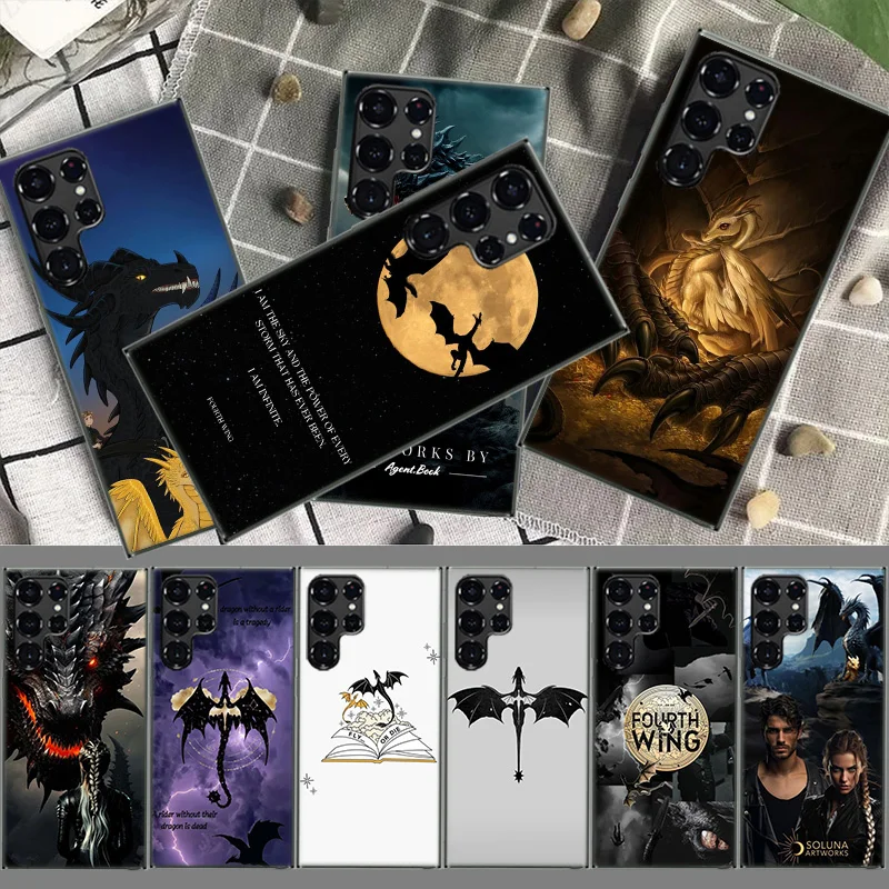 Capa de Telefone F-Fourth W-Wing Dragon para Samsung Galaxy S26 Ultra S25 Edge S24 S23 FE S21 Plus S20 S22 Capa TPU Shell S