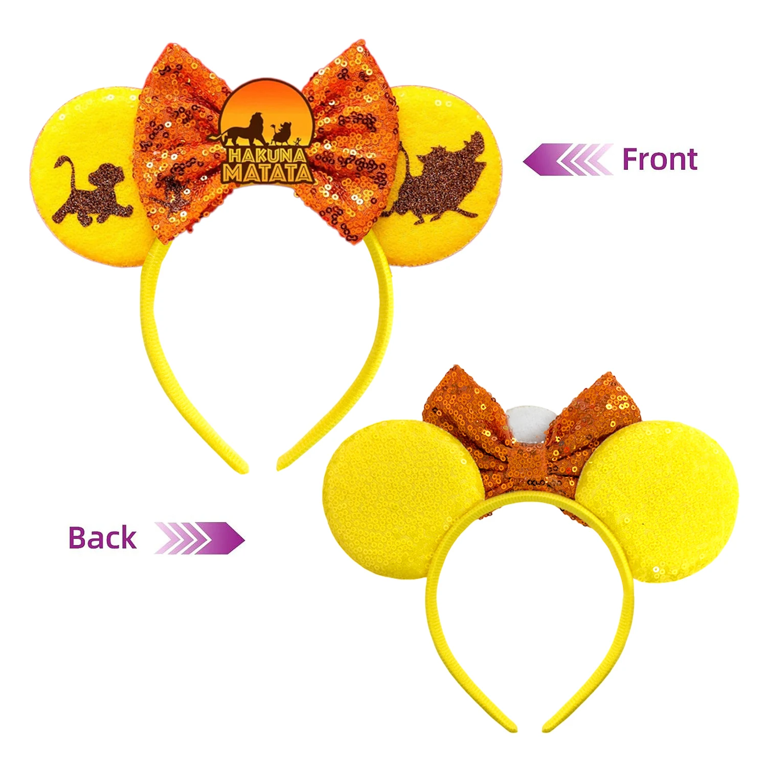 Anime The Lion King Mickey Mouse Hairbands Girls Carnival Bow Headbands Baby Cosplay Boar Pumbaa Ears Hair Accessories Children\'