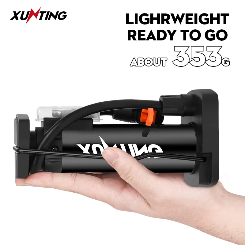 Xunting 140PSI High Pressure Bike Pump AV FV Portable Air Inflator Foot Bicycle MTB Bicycle Pump Bike Accessories