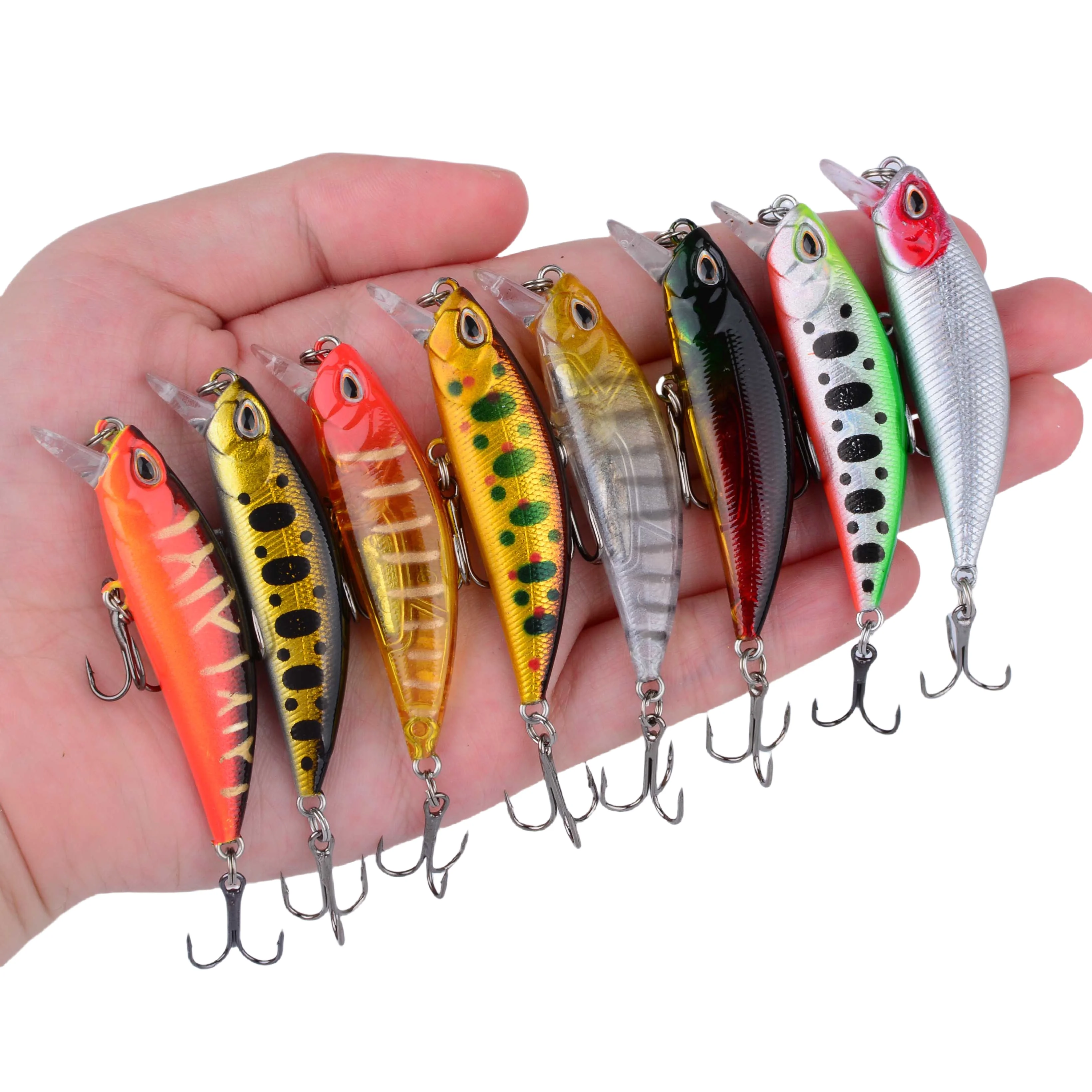 1Pcs 5.5Cm 5g  Lure Sinking Minnow Fishing Lures Hard Bait Black Minnow Wobbler Fishing Tackle