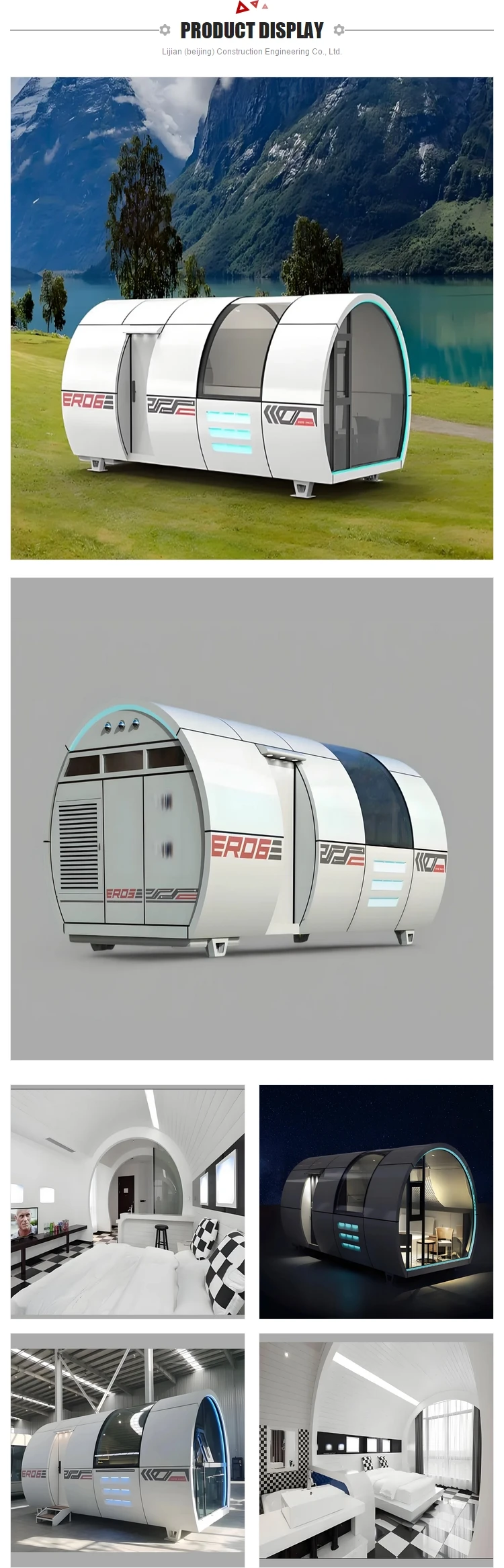 2025 كبسولة مساحة متنقلة جديدة مقاومة للماء | جراب منزل صغير جاهز لبناء المكاتب/غرفة الفندق #5