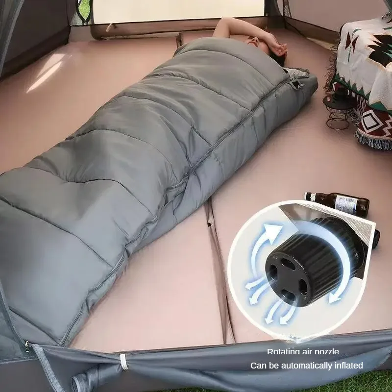 

Hexagonal Inflatable Camping Mat - Portable Automatic Inflatable Waterproof PVC Picnic Mat for Outdoor Hiking, Tent Flooring