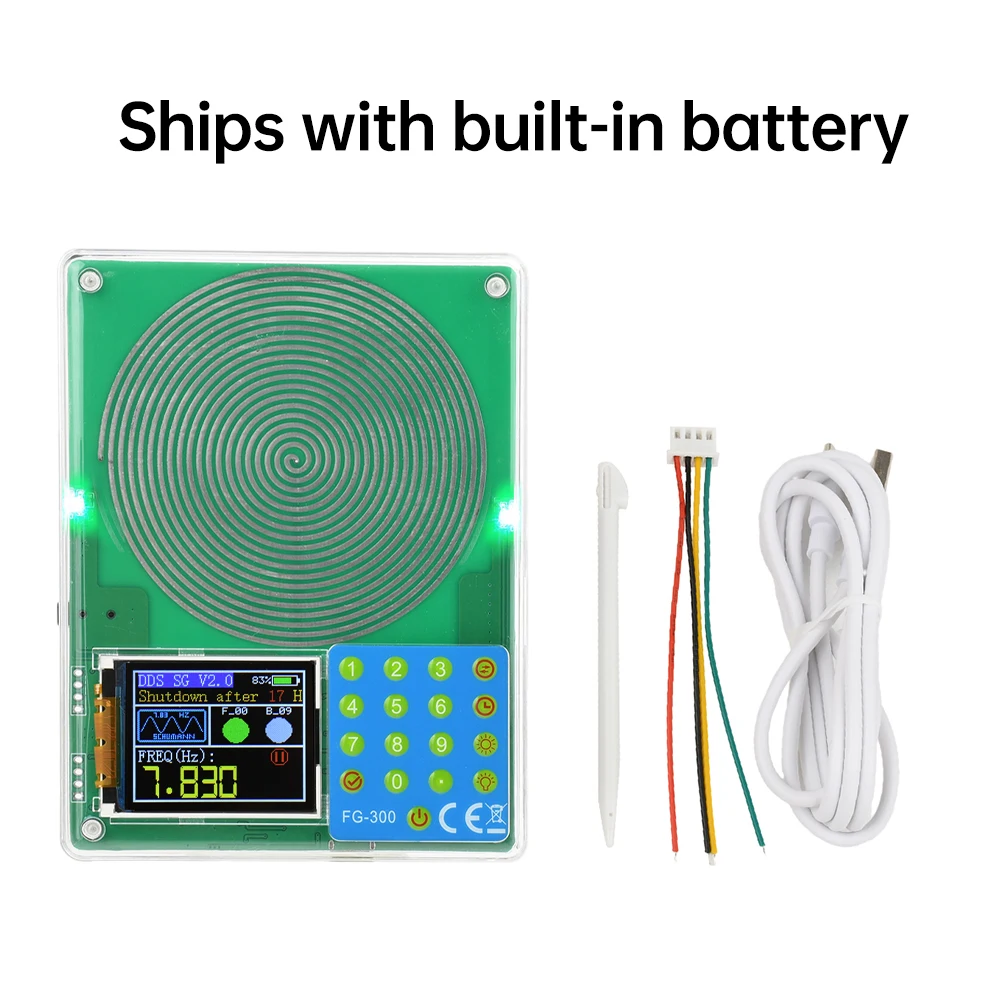 Signalgenerator 0,01 Hz – 200 KHz – 13 Wellenformen, 0,001 Hz Präzision, USB-C, 1,8" TFT, Für Schumann-Welle & Labor
