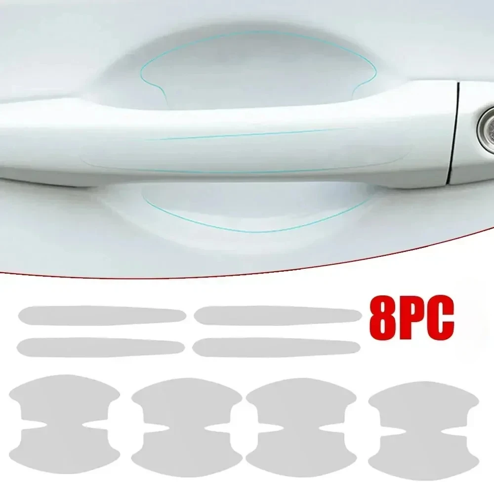 8pcs/Set of Door Handle Stickers, Scratch-Resistant Handles, Bowl Stickers, Decorative Films, Car Protective Equipment