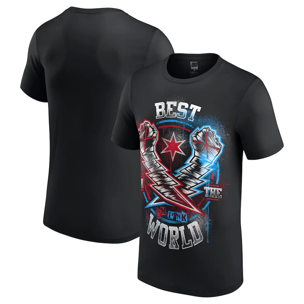 CM Punk Lightning Fists Wrestling Sports T-Shirt Men Hot Sale New Summer Women Short Sleeve Tops Shirts Children