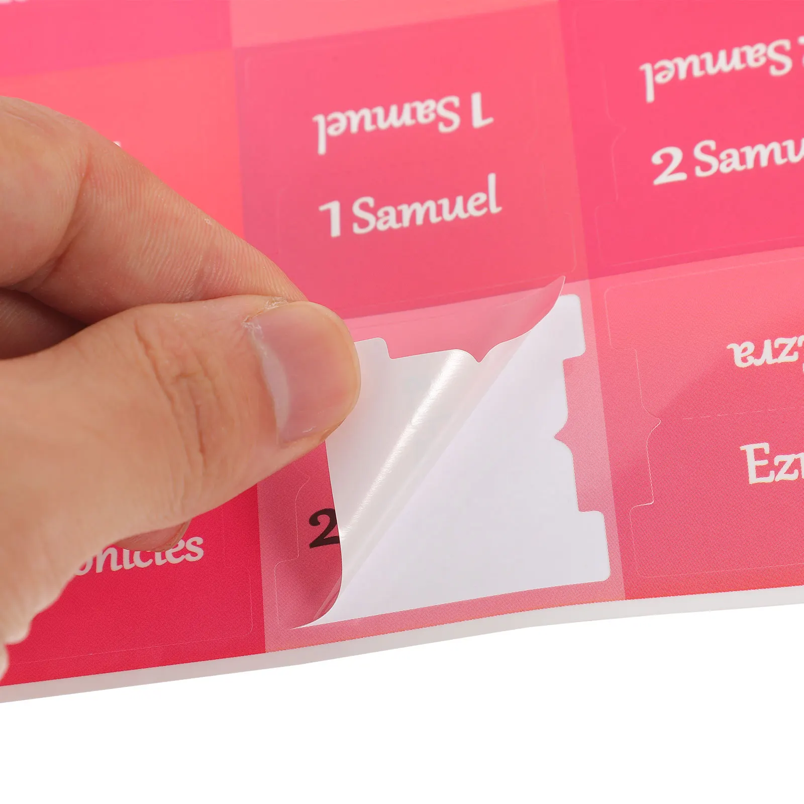 

6 Sheets Blue Gold Foil Waterproof Label Stickers Month Tabs Planner Adhesive Bible Books Page Decorative Notebook Monthly