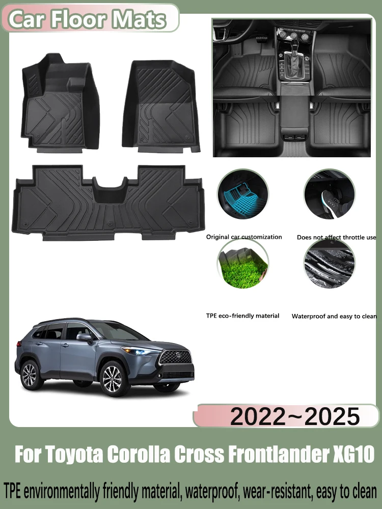 LHD Auto Vloermat Voor Toyota Corolla Cross Frontlander XG10 2022-2025 2023 TPE Auto Waterdichte Voet Pads custom Liner Accessoires - afbeelding 2